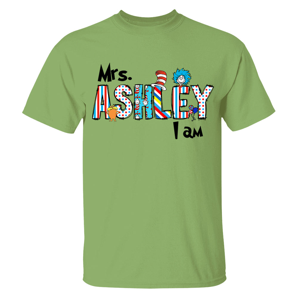 Personalized Teacher's Name Read Across America Teacher Things 1 Thing 2 Shirt H2511 Hn01