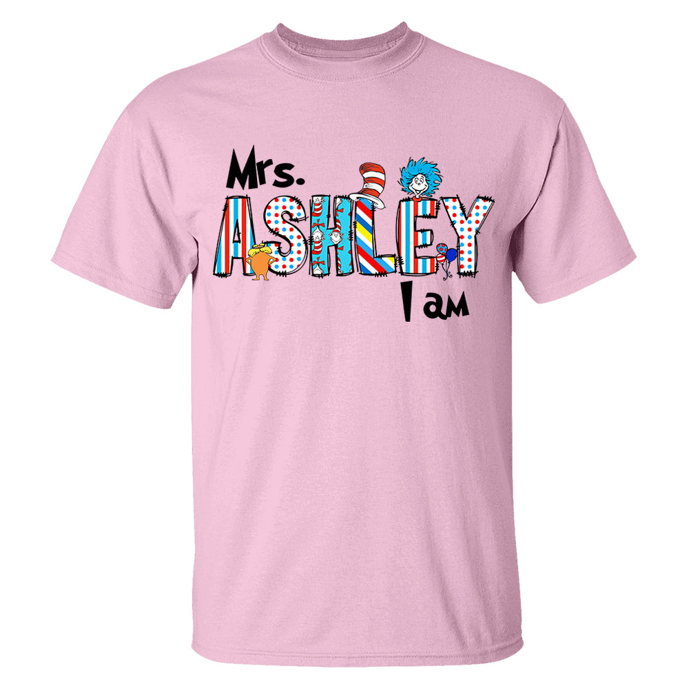 Personalized Teacher's Name Read Across America Teacher Things 1 Thing 2 Shirt H2511 Hn01