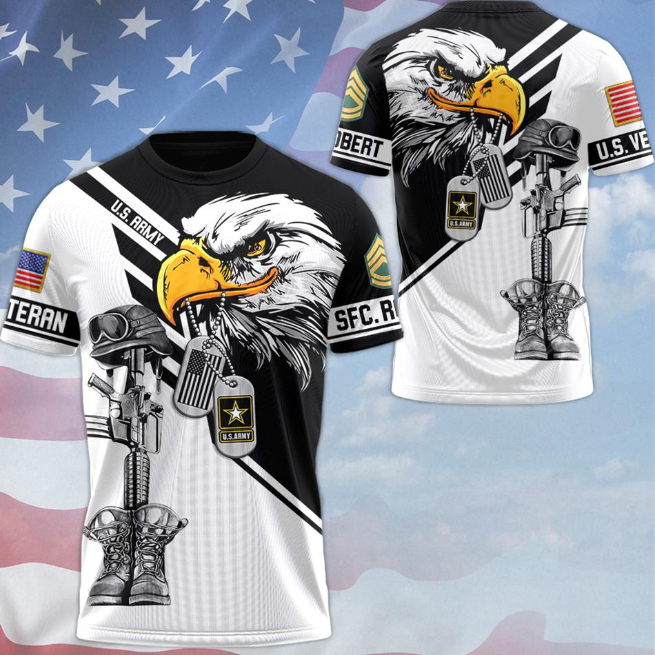 Veterans Day Men's Patriot Patriotic Veteran Graphic Eagle National Flag T shirt Patriotic All Over Print Shirt H2511 Trna