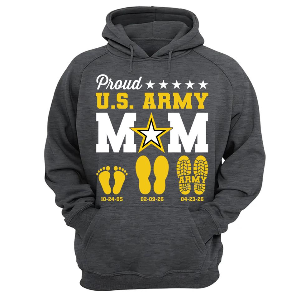 Proud U.S. Army Mom Dad Custom Shirt For Military Family Graduate Shirt H2511 Trna