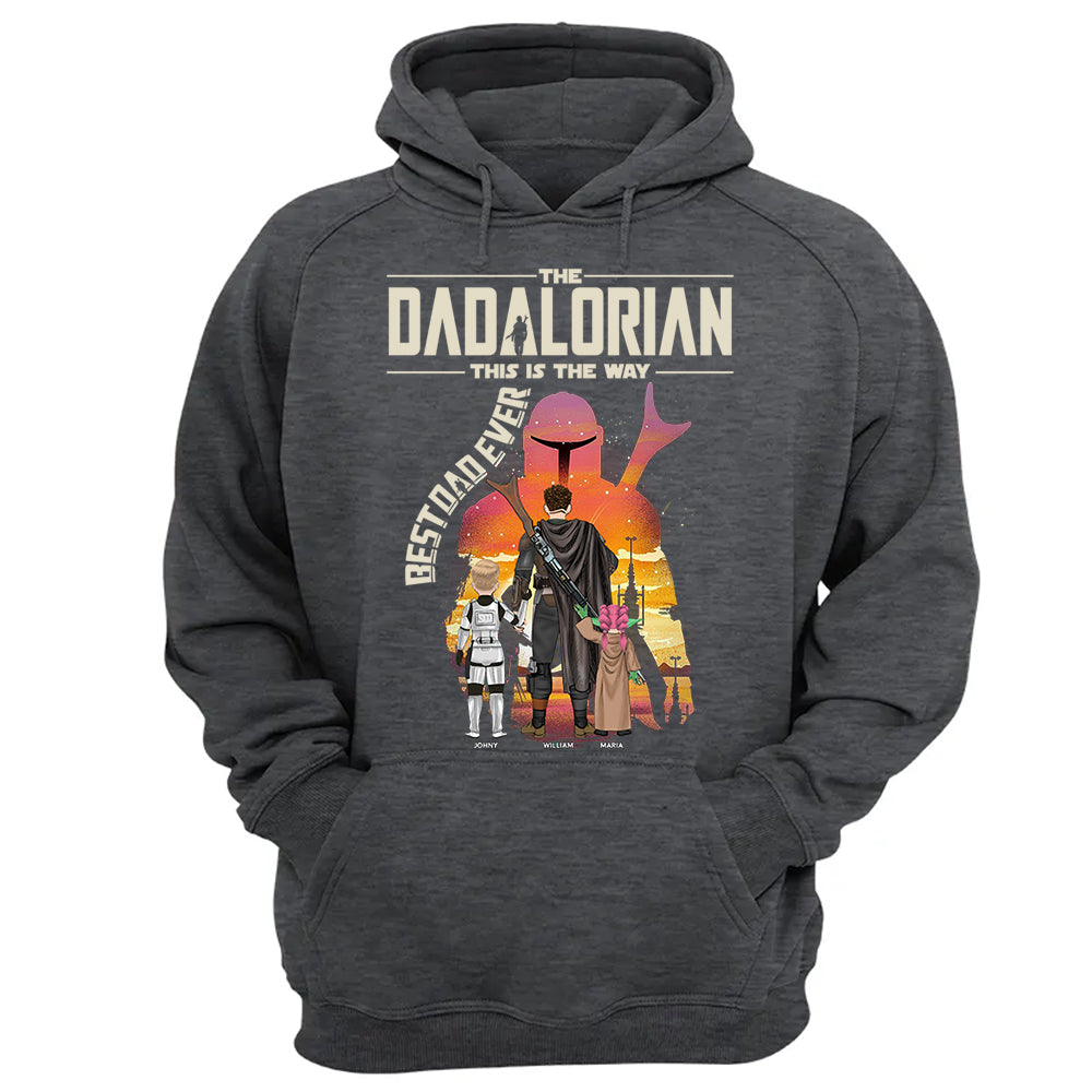 Best Dad Ever - The Dadalorian Personalized Shirt Gift For Dad - Custom Father's Day Gift 2025 Do99