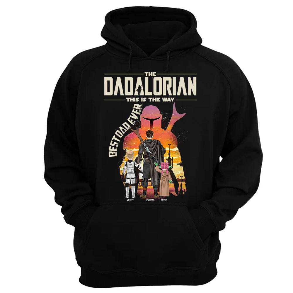 Best Dad Ever - The Dadalorian Personalized Shirt Gift For Dad - Custom Father's Day Gift 2025 Do99