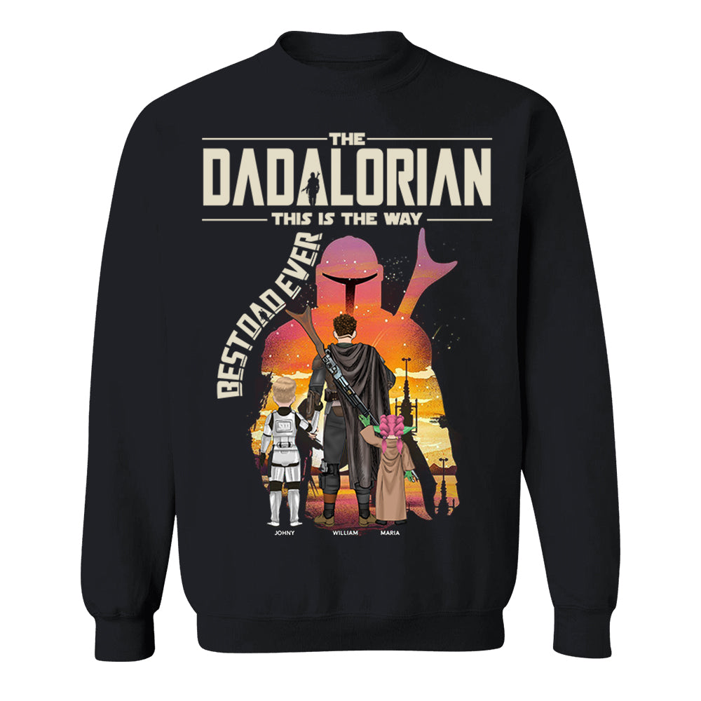 Best Dad Ever - The Dadalorian Personalized Shirt Gift For Dad - Custom Father's Day Gift 2025 Do99