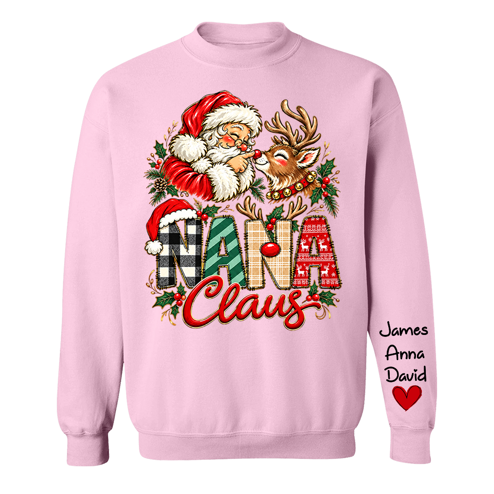 Gigi Claus Custom Sweatshirt - Best Family Christmas Gift for Grandma Santa Claus Boop Sweatshirt Reindeer, Santa Boop Funny Santa Sweatshirt New C2408 Tm01 NT01