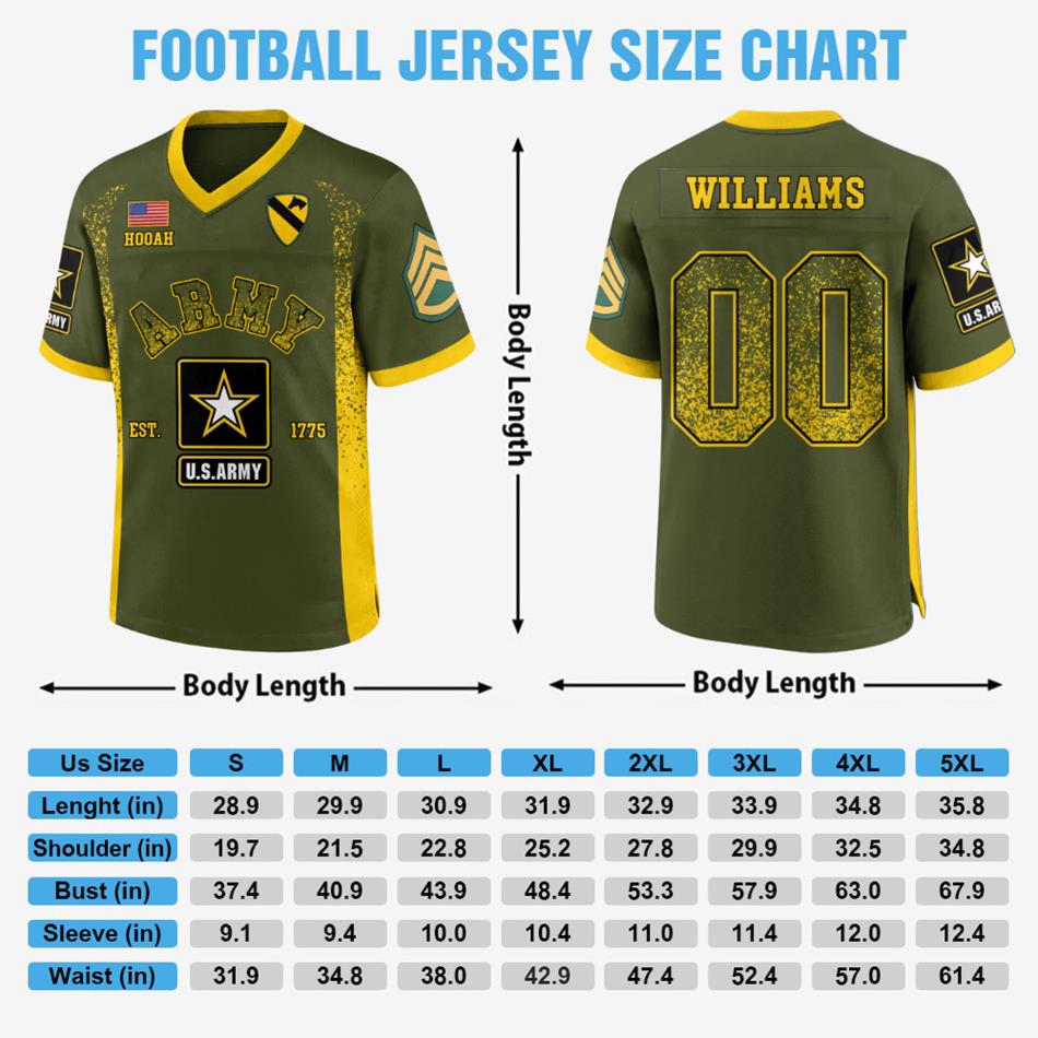US Military Football Jersey Drift-Fashion Custom All Branches Rank Division Name For Military Retirement Veteran Dad Grandpa H2511 Trna