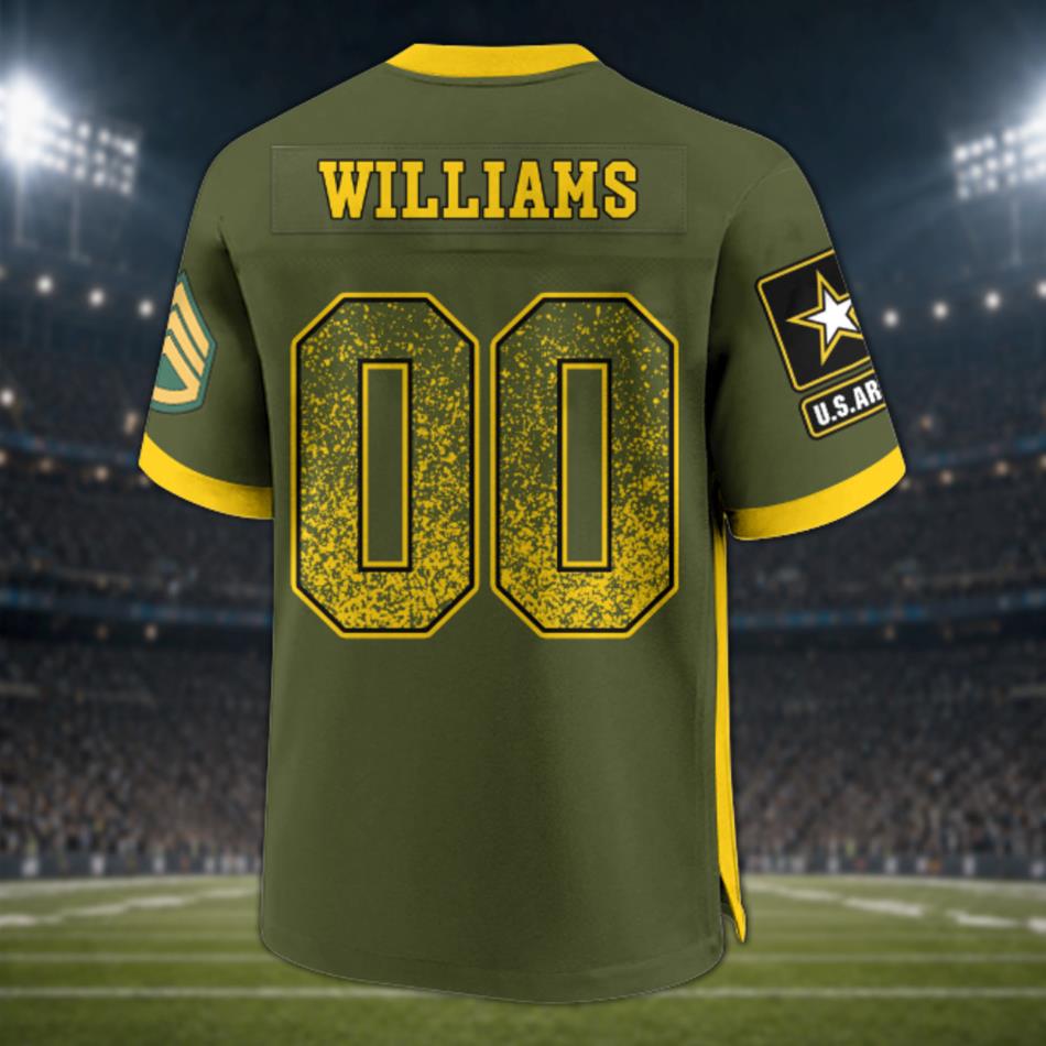 US Military Football Jersey Drift-Fashion Custom All Branches Rank Division Name For Military Retirement Veteran Dad Grandpa H2511 Trna