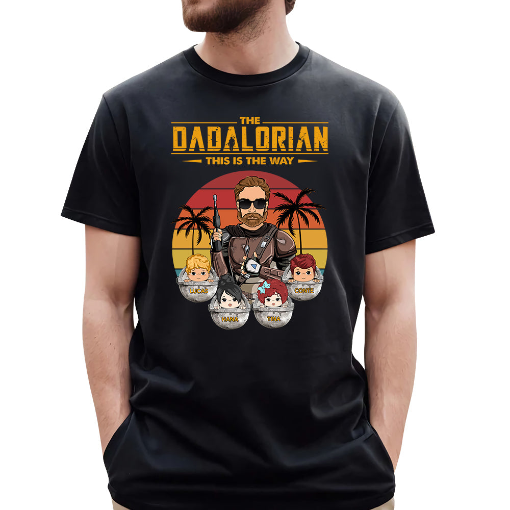 The Dadalorian - Personalized Retro Shirt Gift For Dad Mom