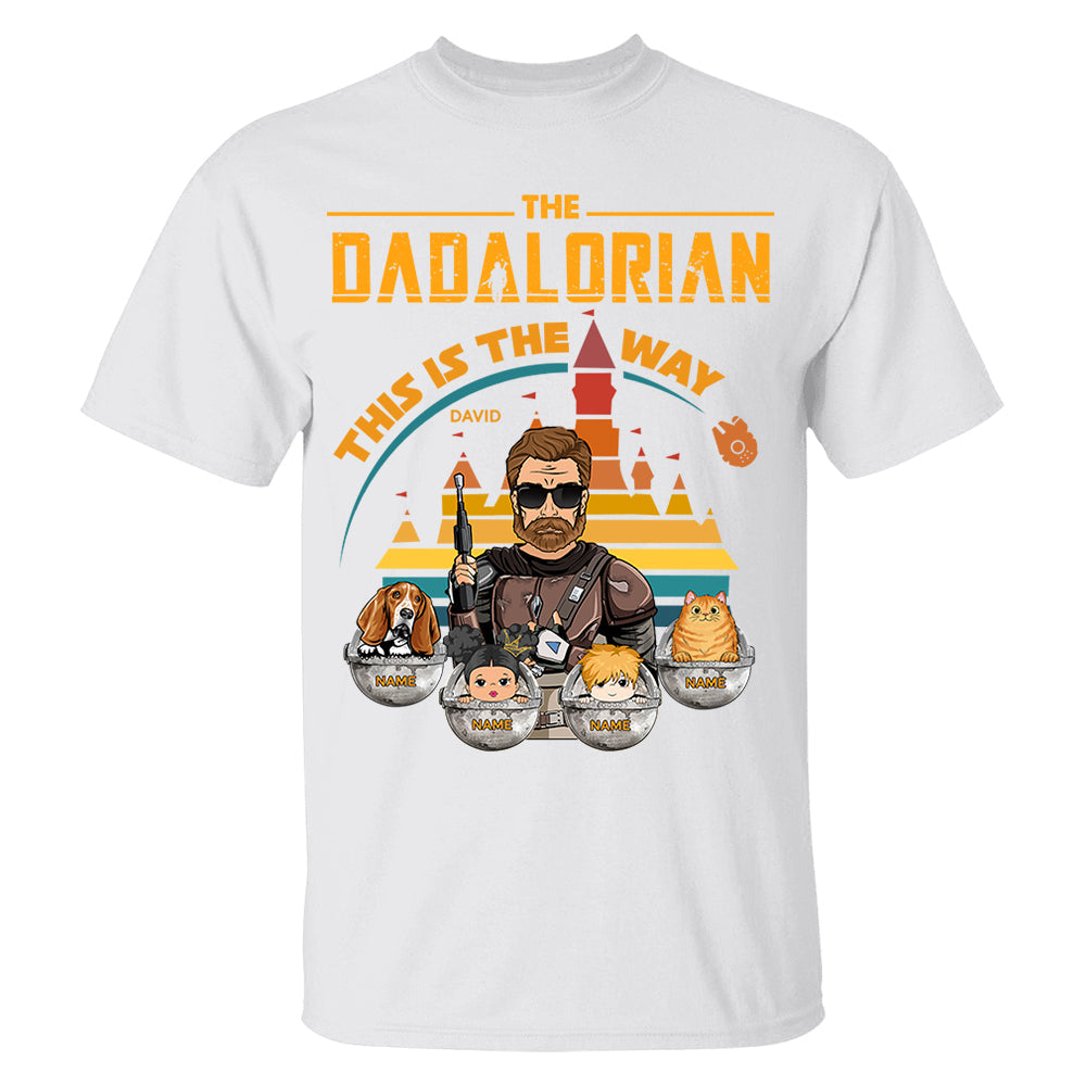 The Dadalorian/Momalorian This Is The Way - Personalized Shirt For Dad/Mom - Custom Kid Dog New Version