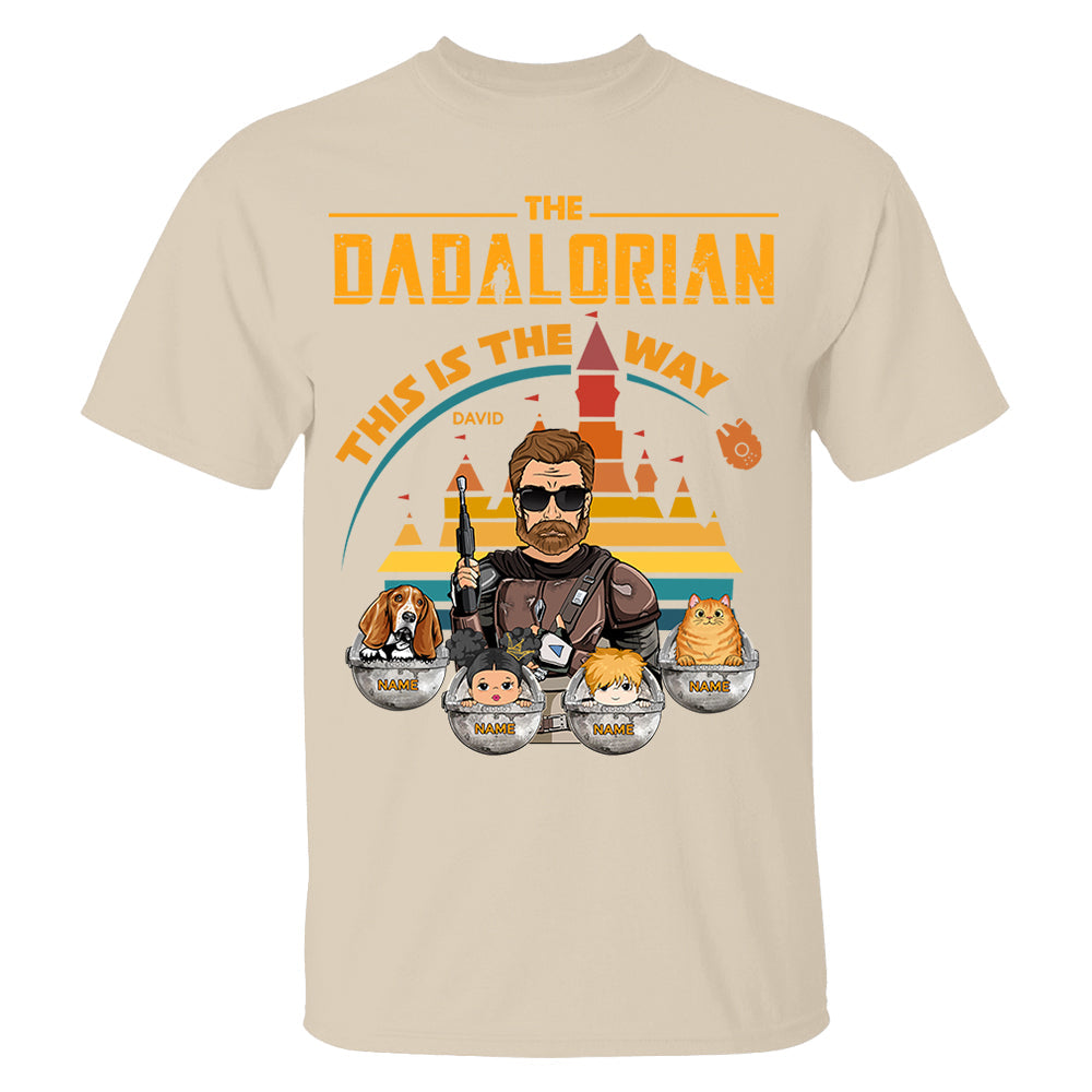 The Dadalorian/Momalorian This Is The Way - Personalized Shirt For Dad/Mom - Custom Kid Dog New Version