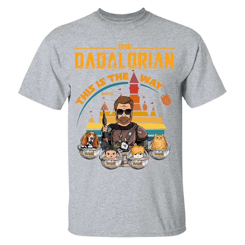The Dadalorian/Momalorian This Is The Way - Personalized Shirt For Dad/Mom - Custom Kid Dog New Version