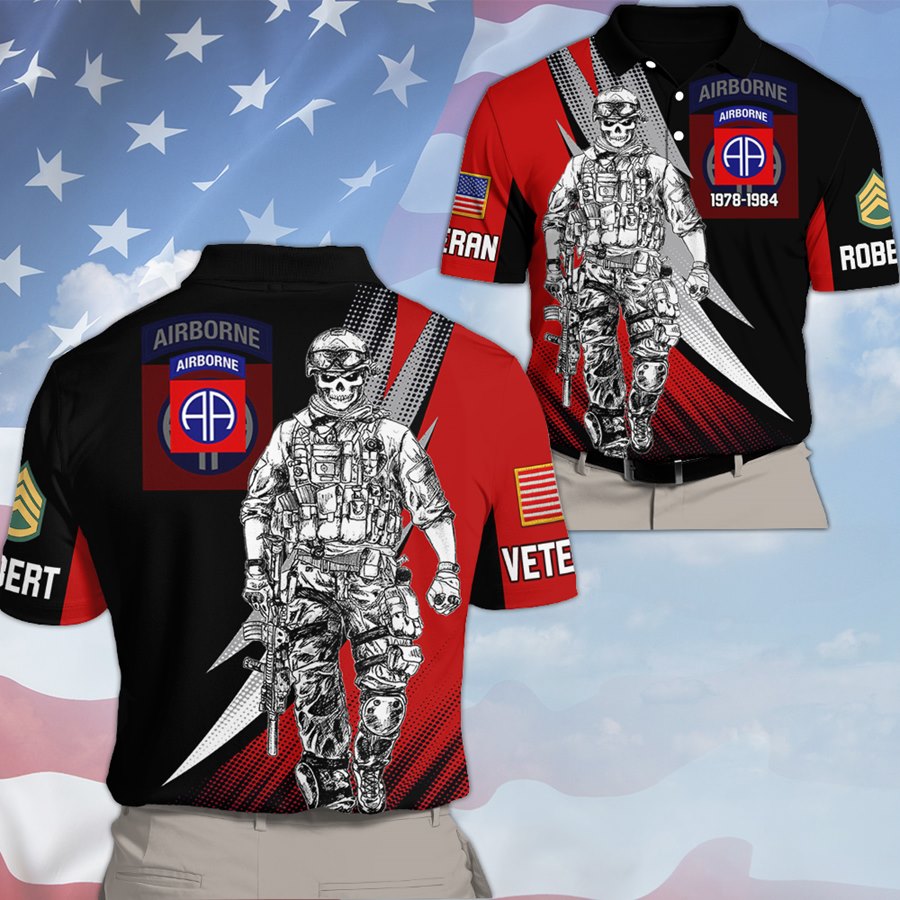 Personalized Veteran Shirts, Custom Military Unit, Fighting Soldier All Over Print Shirt H2511 Trna