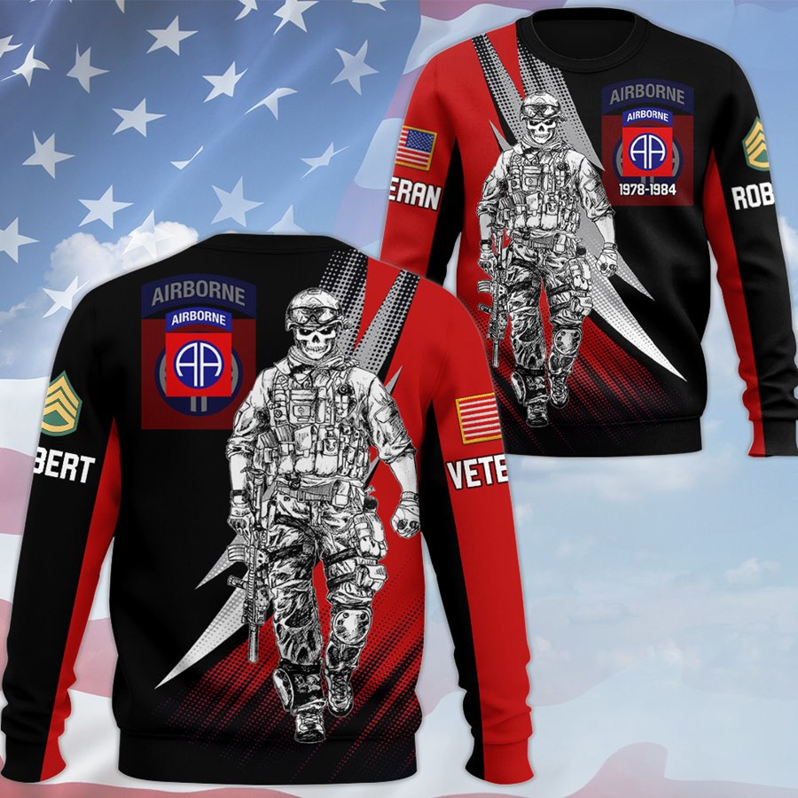 Personalized Veteran Shirts, Custom Military Unit, Fighting Soldier All Over Print Shirt H2511 Trna