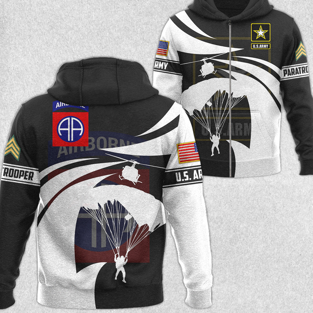 Custom Division All Branches Of Services All Over Print Shirt Gift For Soldier Veteran H2511