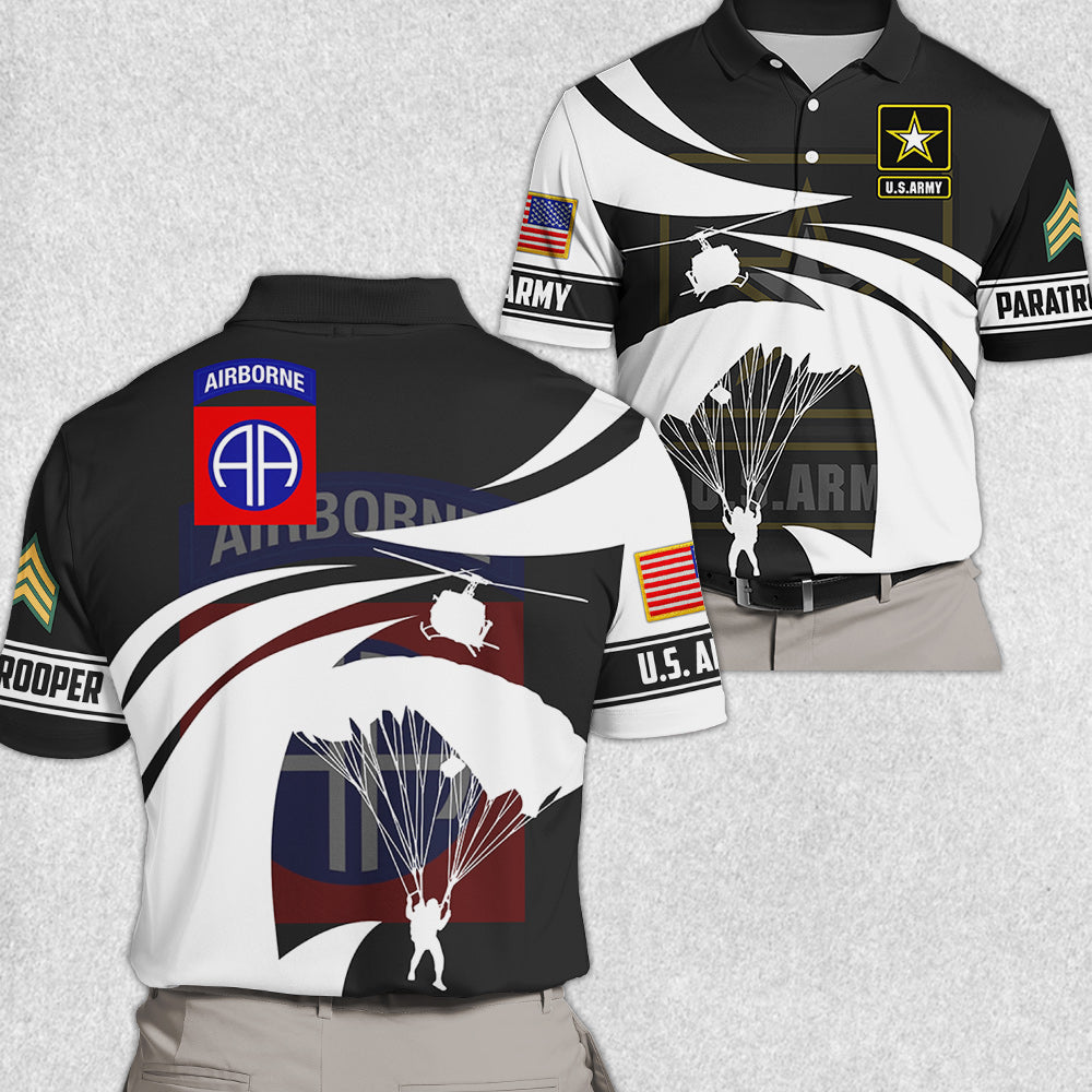 Custom Division All Branches Of Services All Over Print Shirt Gift For Soldier Veteran H2511