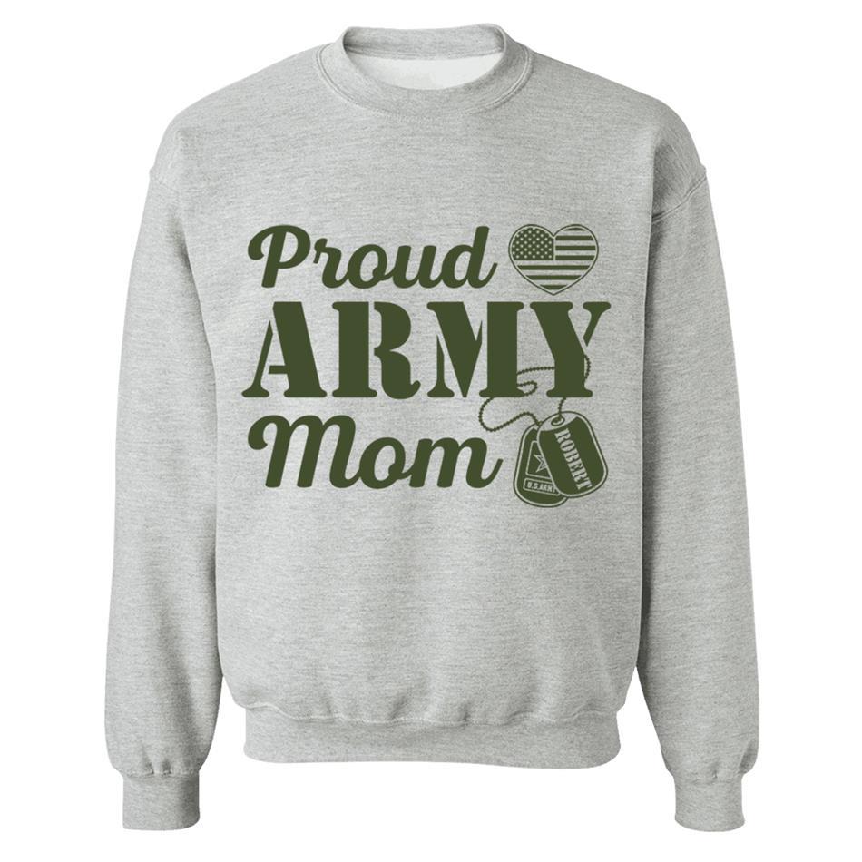 Proud Army Mom Custom Soldiers Name On Dogtags Shirt Proud Army Military Family Shirt H2511