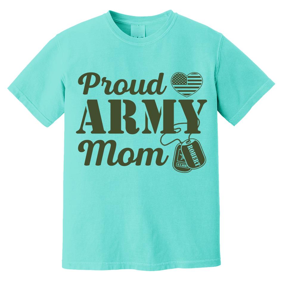 Proud Army Mom Custom Soldiers Name On Dogtags Shirt Proud Army Military Family Shirt H2511