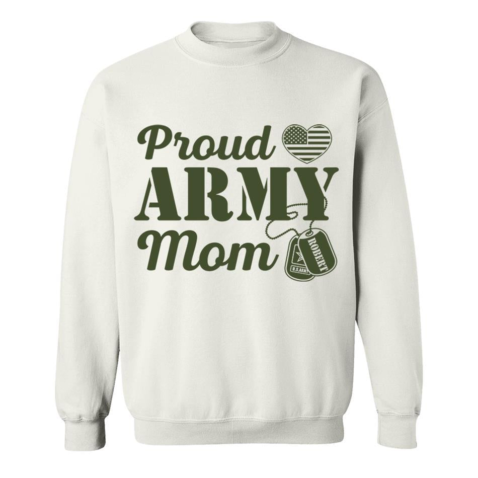 Proud Army Mom Custom Soldiers Name On Dogtags Shirt Proud Army Military Family Shirt H2511