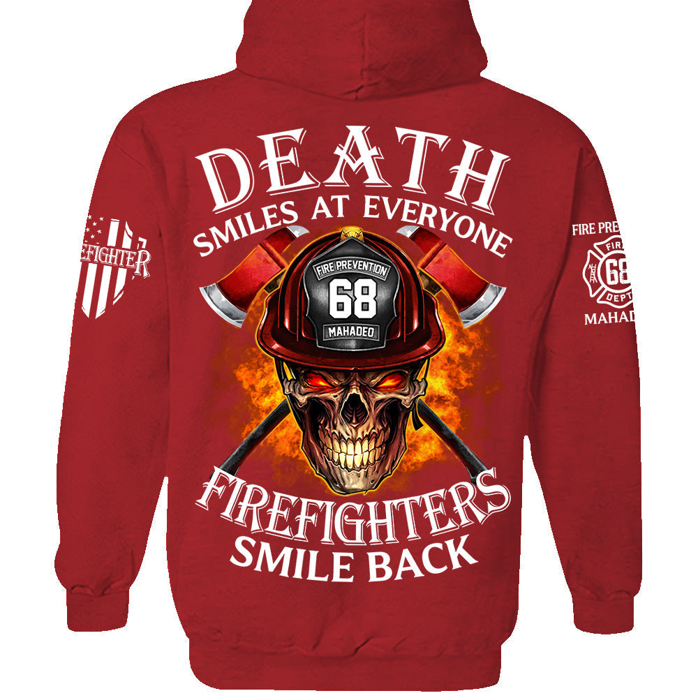 Death Smiles At Everyone Firefighters Smile Back Personalized Shirt For Firefighter H2511