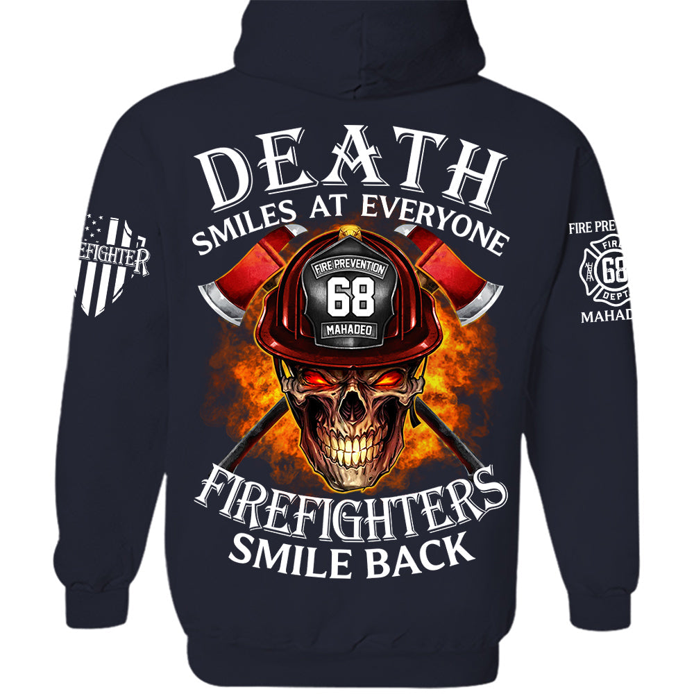 Death Smiles At Everyone Firefighters Smile Back Personalized Shirt For Firefighter H2511
