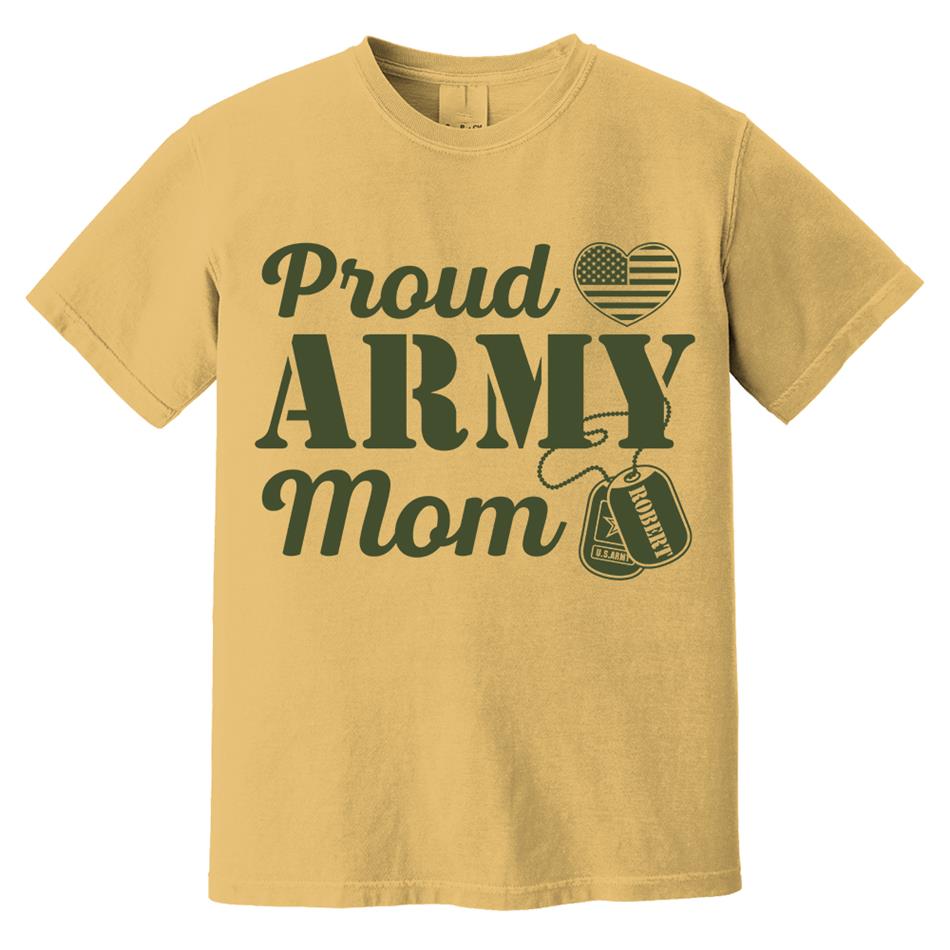 Proud Army Mom Custom Soldiers Name On Dogtags Shirt Proud Army Military Family Shirt H2511