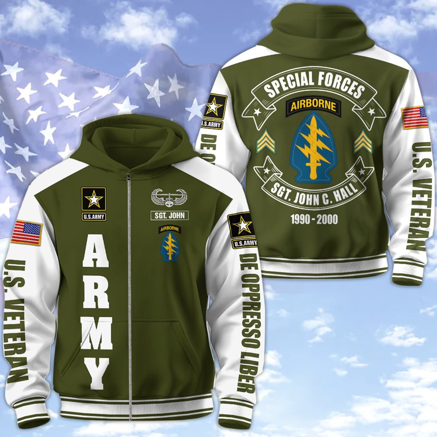 Us Veteran Military Jacket Baseball Jacket Custom Shirt Gift For Veteran Dad Grandpa H2511 Trna