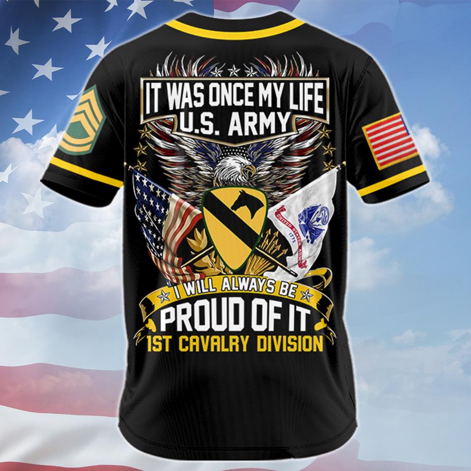 It Was Once My Life I Will Always Be Proud Of It Premium US Military Baseball Jersey For Military Retirement Veteran Dad Grandpa H2511 Trna
