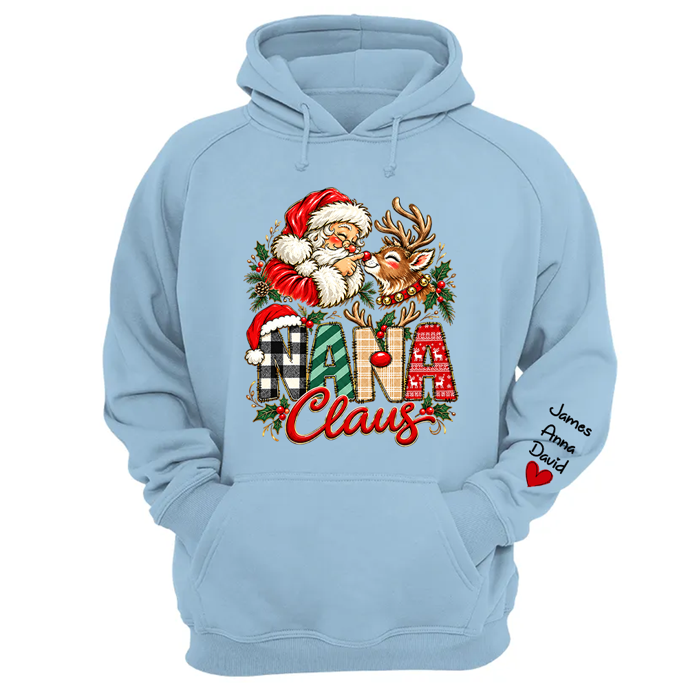 Gigi Claus Custom Sweatshirt - Best Family Christmas Gift for Grandma Santa Claus Boop Sweatshirt Reindeer, Santa Boop Funny Santa Sweatshirt New C2408 Tm01 NT01