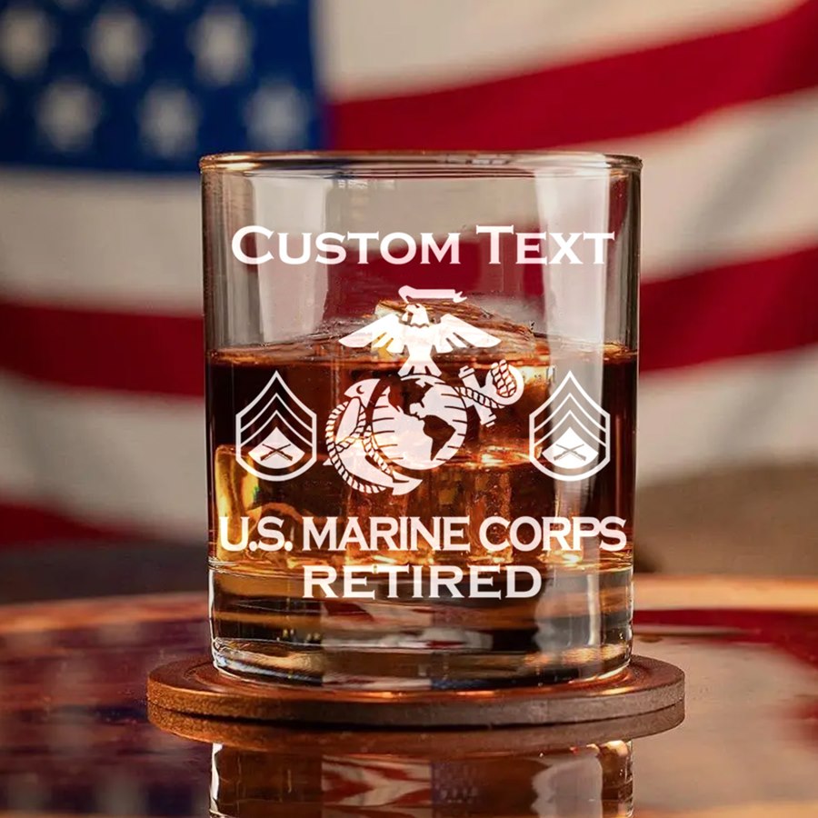 Veteran Personalized Engraved Whiskey Glass Vr2 Custom All Branches Gift For Veterans H2511 Trna