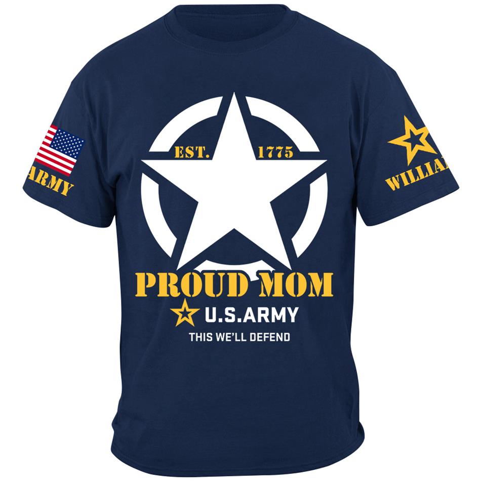 US Army Proud Mom Custom Shirt For US Military Family Members Proud Family Shirt Red Fridays Shirt  H2511 Trna