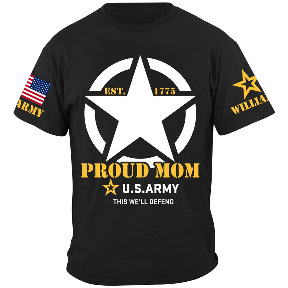 US Army Proud Mom Custom Shirt For US Military Family Members Proud Family Shirt Red Fridays Shirt  H2511 Trna