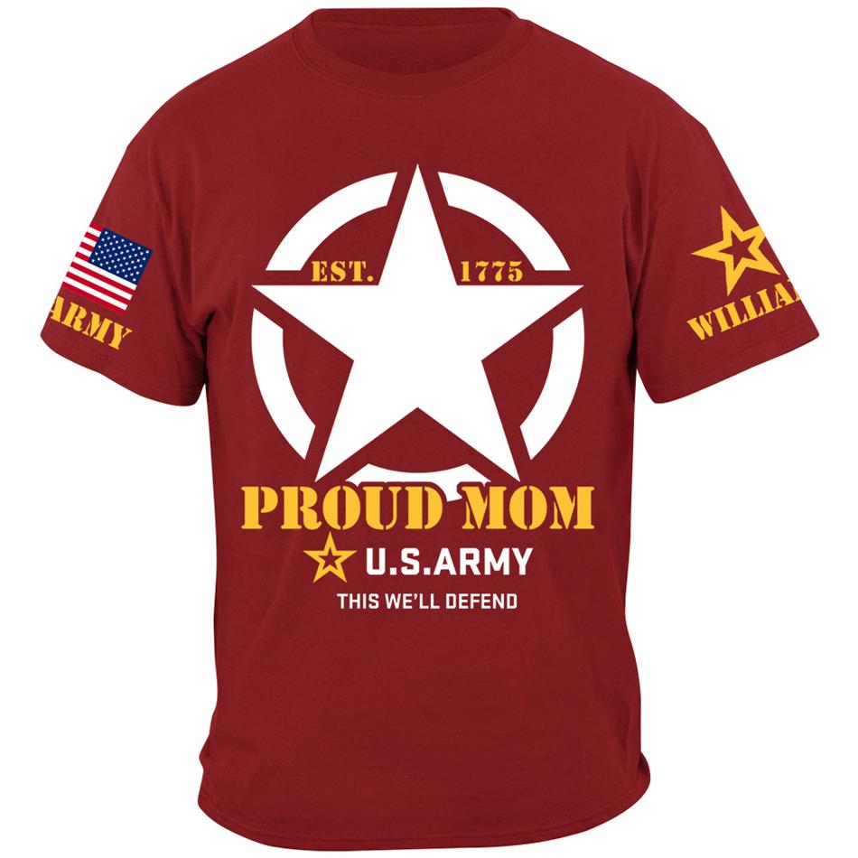 US Army Proud Mom Custom Shirt For US Military Family Members Proud Family Shirt Red Fridays Shirt  H2511 Trna