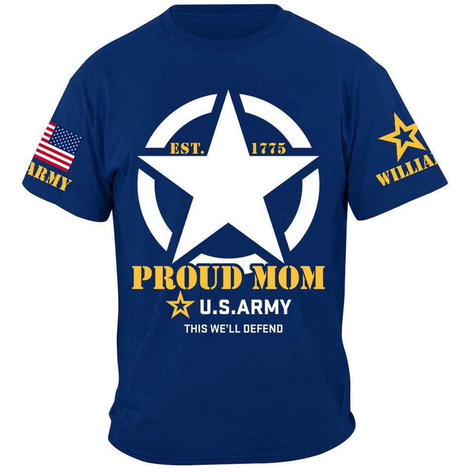 US Army Proud Mom Custom Shirt For US Military Family Members Proud Family Shirt Red Fridays Shirt  H2511 Trna