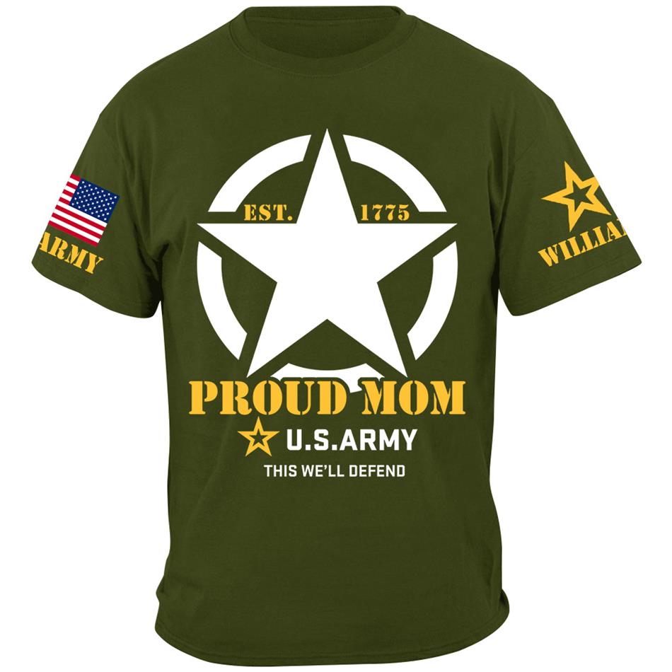 US Army Proud Mom Custom Shirt For US Military Family Members Proud Family Shirt Red Fridays Shirt  H2511 Trna