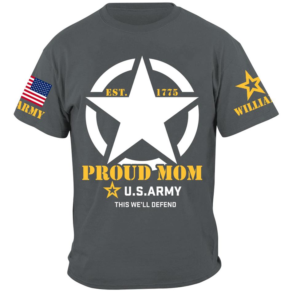 US Army Proud Mom Custom Shirt For US Military Family Members Proud Family Shirt Red Fridays Shirt  H2511 Trna