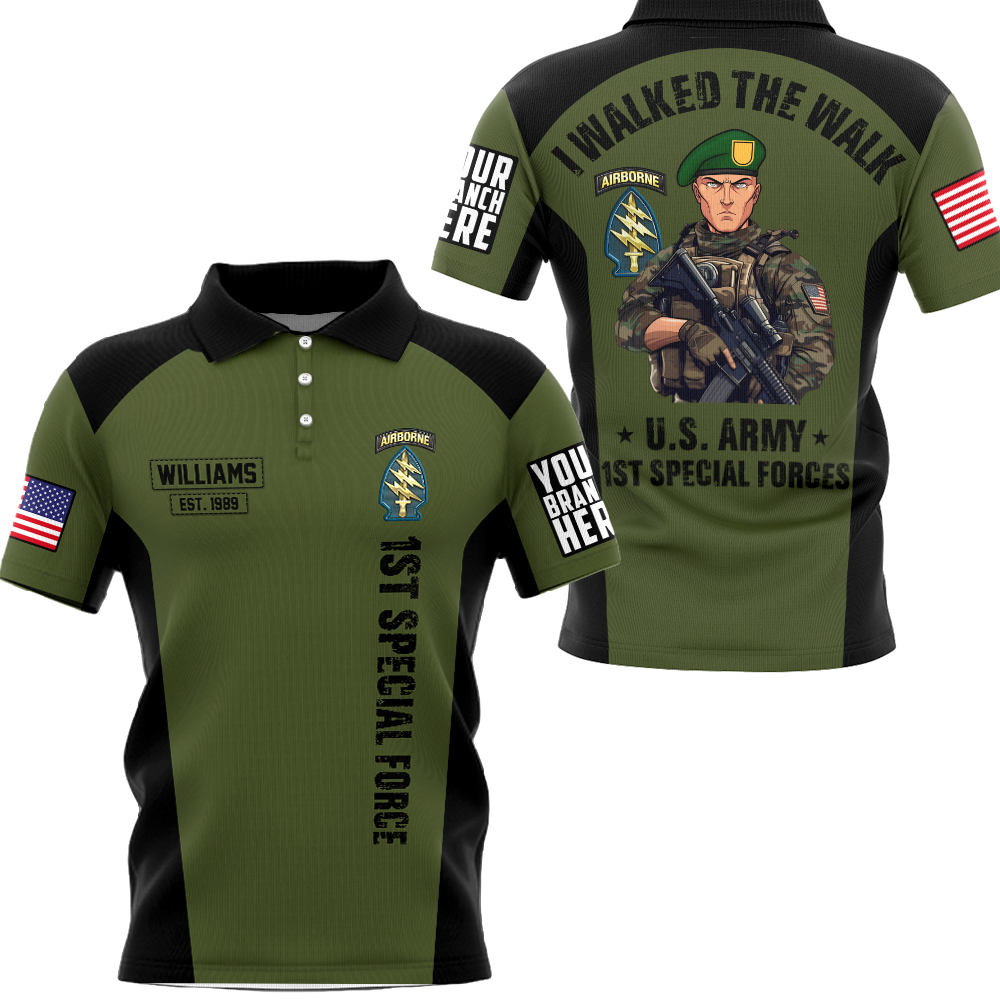 I Walked The Walk Proud Veteran Personalized All Over Print Shirt For Veteran H2511