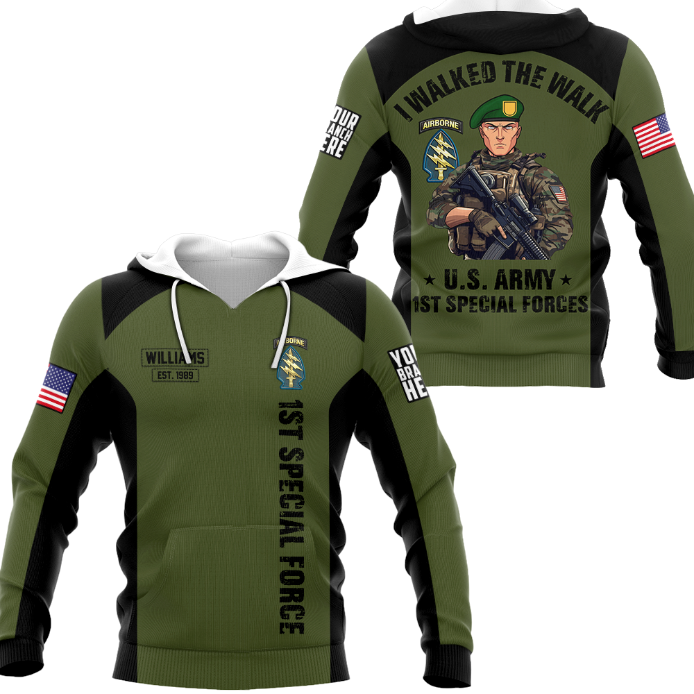 I Walked The Walk Proud Veteran Personalized All Over Print Shirt For Veteran H2511