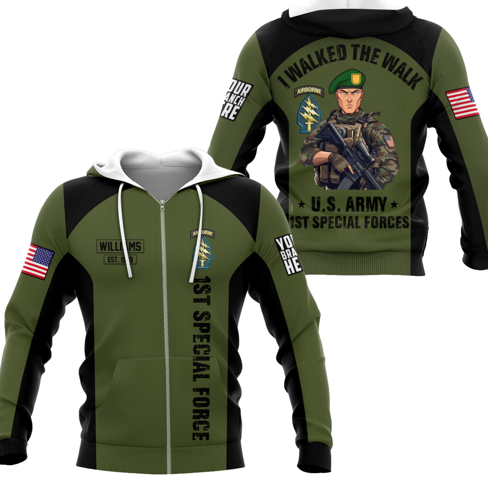 I Walked The Walk Proud Veteran Personalized All Over Print Shirt For Veteran H2511