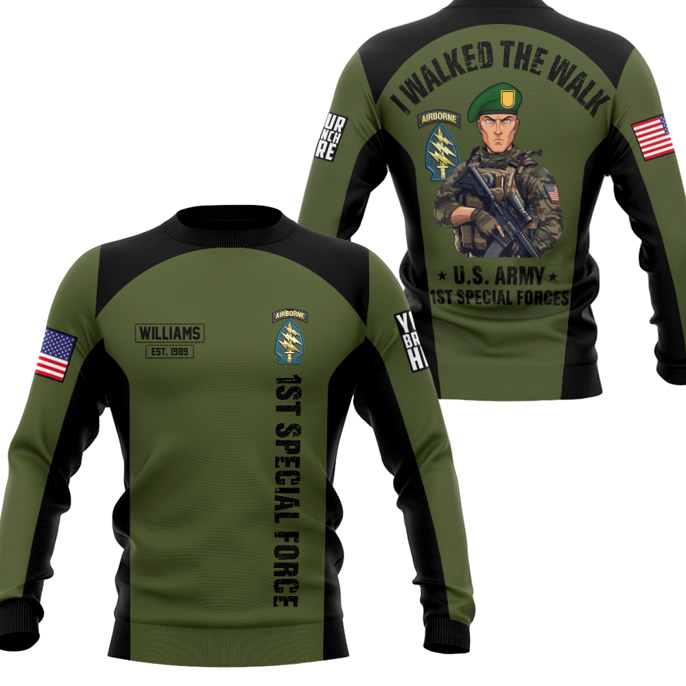 I Walked The Walk Proud Veteran Personalized All Over Print Shirt For Veteran H2511