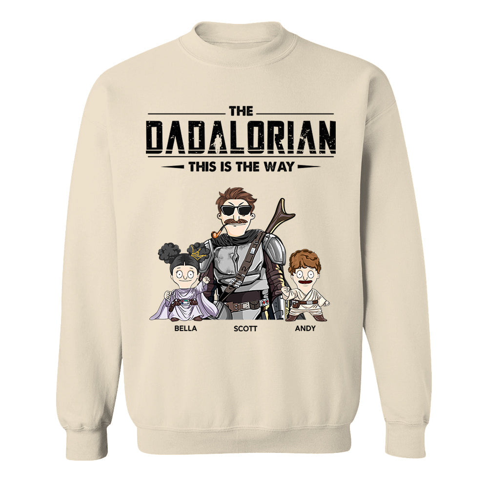 The Dadalorian This Is The Way Personalized Shirt Gift For Dad - Custom Nickname With Kids New Nh00