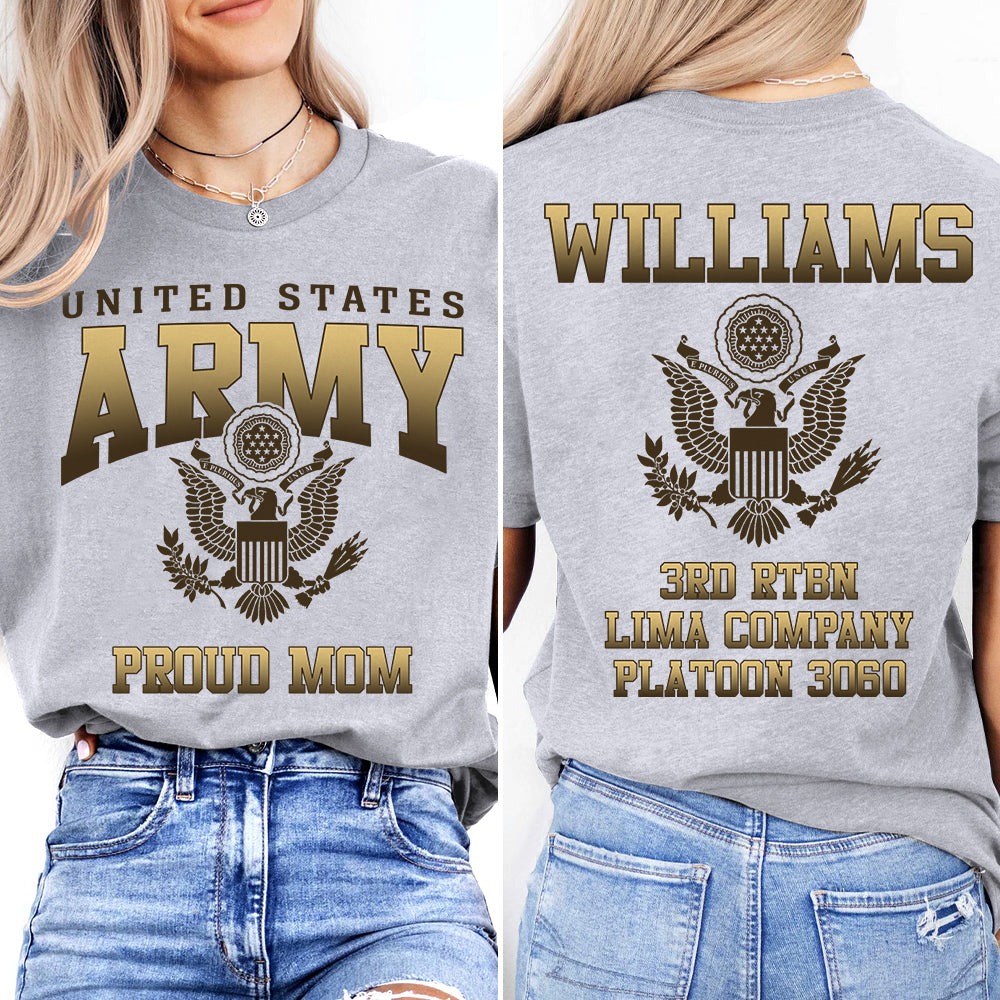 United States Military Proud Mom Dad Grandma... Custom For All Family Members Shirt Military Graduate Day Family Shirt H2511 Trna