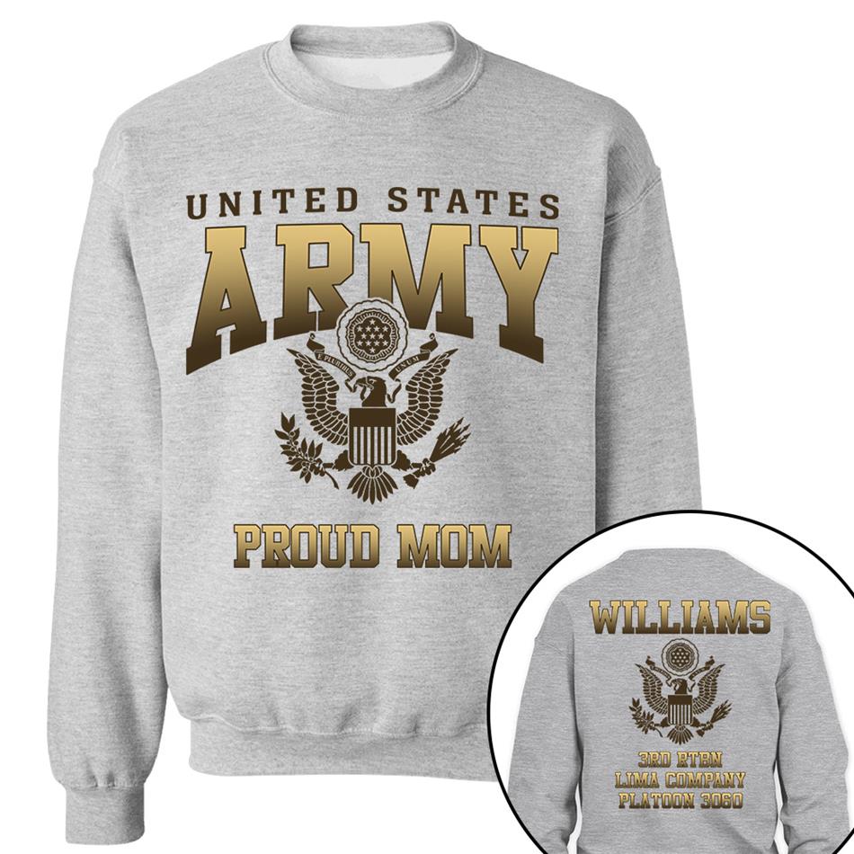 United States Military Proud Mom Dad Grandma... Custom For All Family Members Shirt Military Graduate Day Family Shirt H2511 Trna
