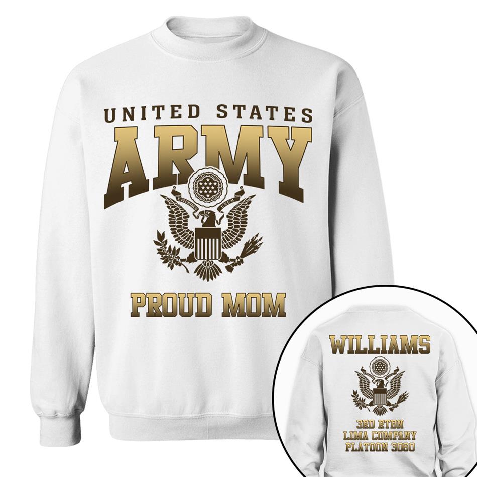 United States Military Proud Mom Dad Grandma... Custom For All Family Members Shirt Military Graduate Day Family Shirt H2511 Trna