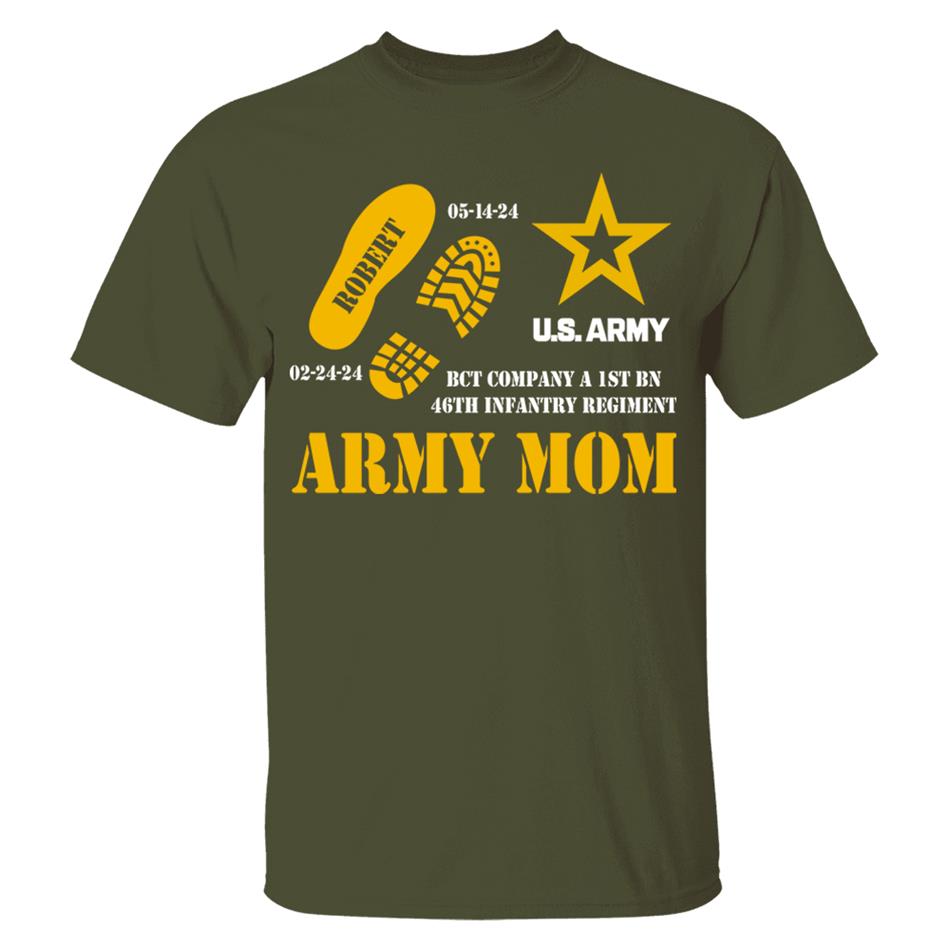 Custom Recruit Training Unit Designation Shirt For Soldier Army Mom Dad Grandpa Military Graduation Family Shirt H2511 Trna