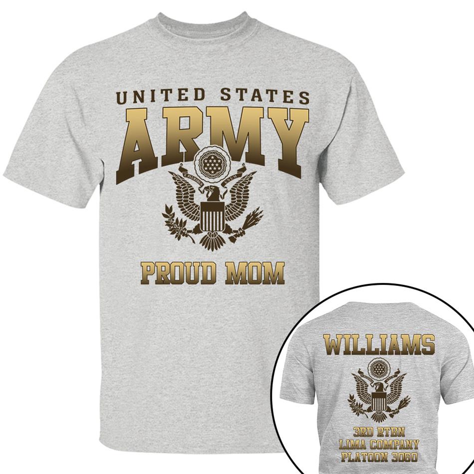United States Military Proud Mom Dad Grandma... Custom For All Family Members Shirt Military Graduate Day Family Shirt H2511 Trna