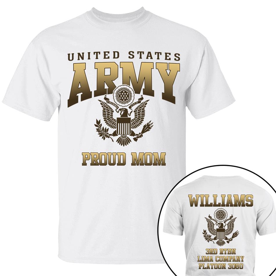 United States Military Proud Mom Dad Grandma... Custom For All Family Members Shirt Military Graduate Day Family Shirt H2511 Trna