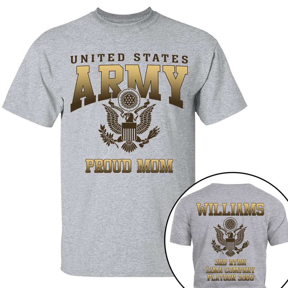 United States Military Proud Mom Dad Grandma... Custom For All Family Members Shirt Military Graduate Day Family Shirt H2511 Trna