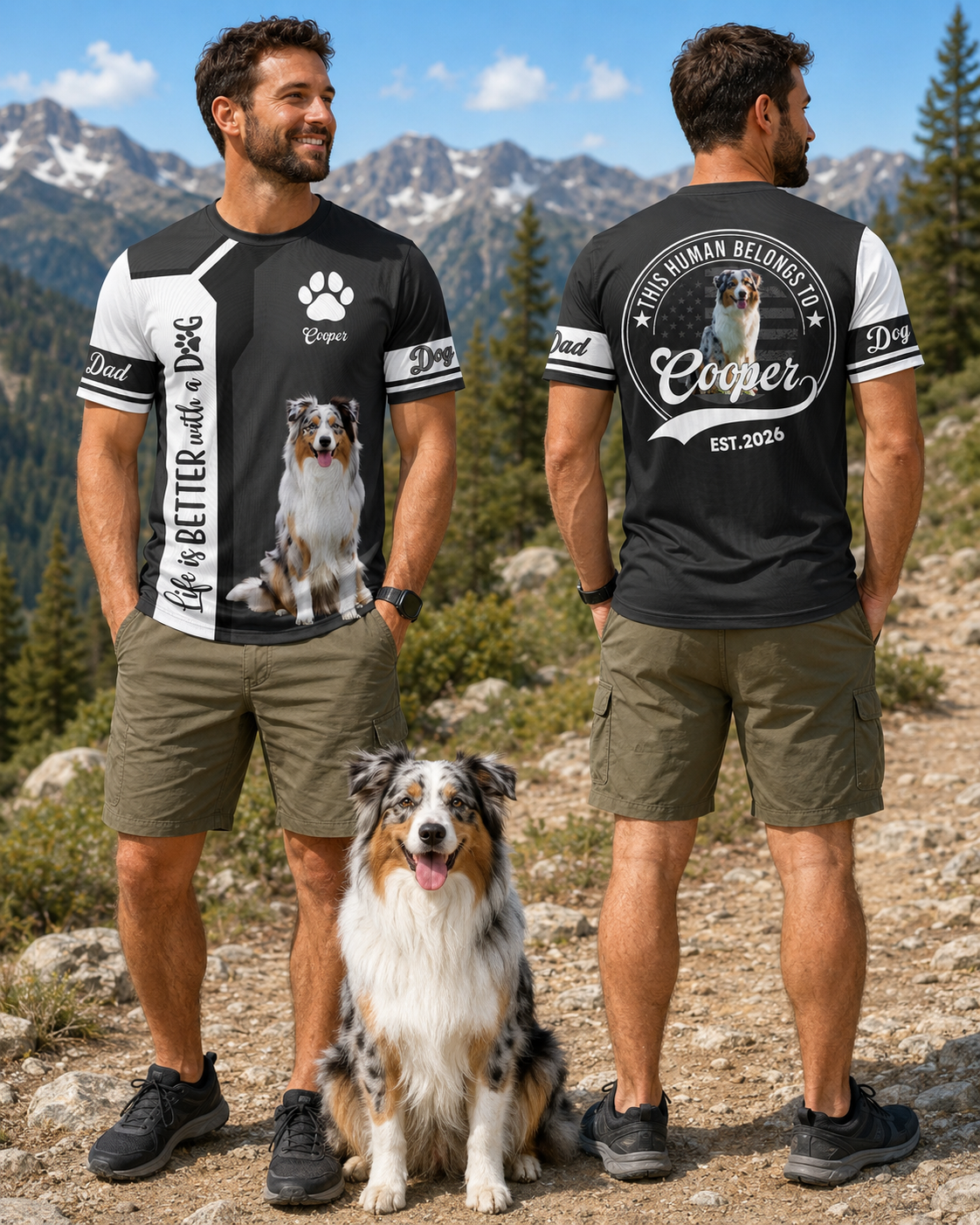 Life Is Better With A Dog, Australian Shepherd, Personalized Dog Mom Dog Dad Shirt, Gift For Dog Lover T1807 VH01