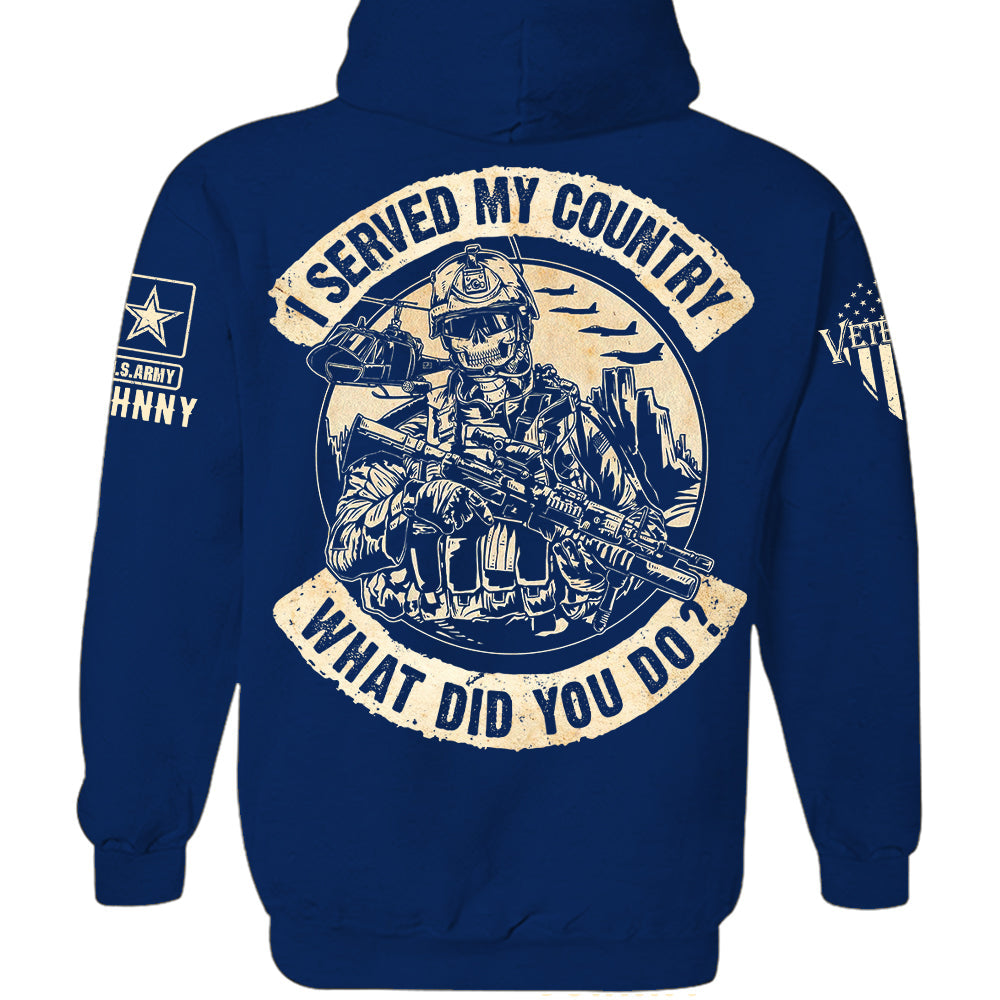 I Served My Country What Did You Do Personalized Shirt For Veteran H2511