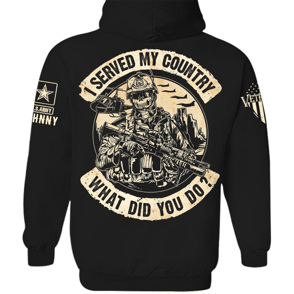 I Served My Country What Did You Do Personalized Shirt For Veteran H2511