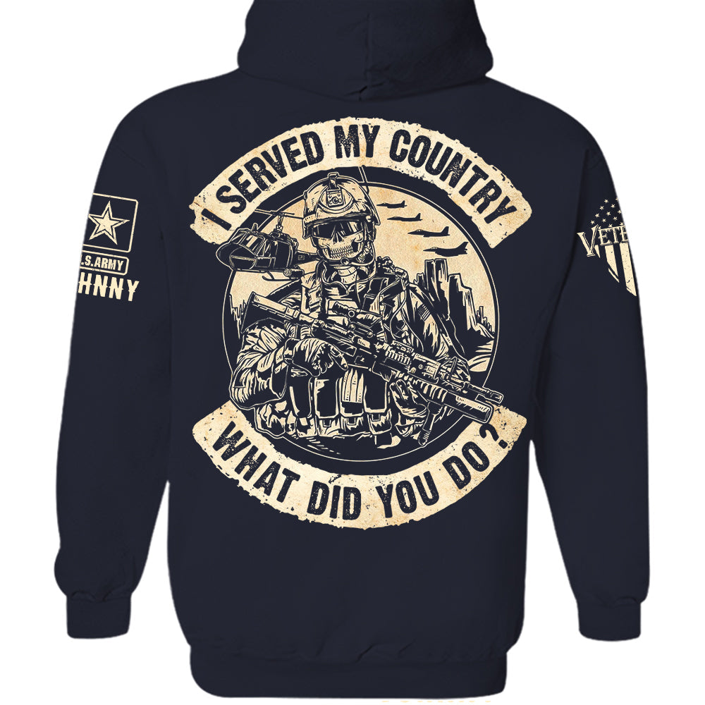 I Served My Country What Did You Do Personalized Shirt For Veteran H2511
